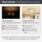 Modern Crystal Chandeliers Ceiling Light Lights Living Room
