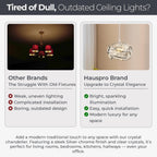 Modern Crystal Chandeliers Ceiling Light Lights Living Room