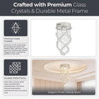Modern Crystal Chandeliers Ceiling Light Lights Living Room