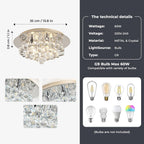 Modern Crystal Chandeliers Ceiling Light Lights Living Room
