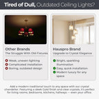 Modern Crystal Chandeliers Ceiling Light Lights Living Room