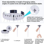 Modern Crystal Chandeliers LED 4 Rings Pendant Light