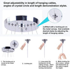 Modern Crystal Chandeliers LED 4 Rings Pendant Light
