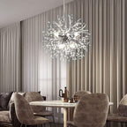 Modern Crystal Dandelion Pendant Firework Chandelier 8 Bulbs