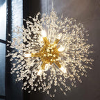 Modern Crystal Dandelion Pendant Firework Chandelier 8 Bulbs
