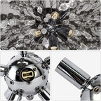 Modern Crystal Dandelion Pendant Firework Chandelier 8 Bulbs