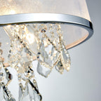 Modern Crystal Drum Chandelier Lighting Flush Mount LED