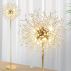 Modern Crystal Fireworks Floor Lamps Chrome Standing Lamp