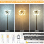 Modern Crystal Fireworks Floor Lamps Chrome Standing Lamp