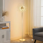 Modern Crystal Fireworks Floor Lamps Chrome Standing Lamp