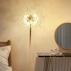 Modern Crystal Fireworks Floor Lamps Chrome Standing Lamp