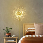 Modern Crystal Fireworks Floor Lamps Chrome Standing Lamp