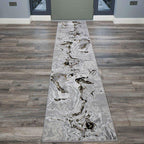 Modern Designer Marble Effect Big Area Rug Plush