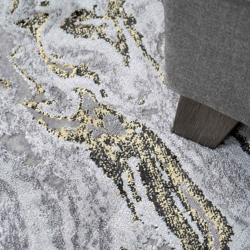 Modern Designer Marble Effect Big Area Rug Plush