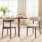 Modern Dining Chairs Set with Wooden Legs Upholstered