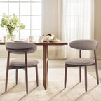 Modern Dining Chairs Set with Wooden Legs Upholstered