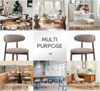 Modern Dining Chairs Set with Wooden Legs Upholstered