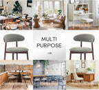 Modern Dining Chairs Set with Wooden Legs Upholstered