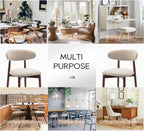 Modern Dining Chairs Set with Wooden Legs Upholstered