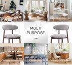 Modern Dining Chairs Set with Wooden Legs Upholstered