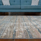 Modern Distressed Painterly Abstract Large Living Room Rug