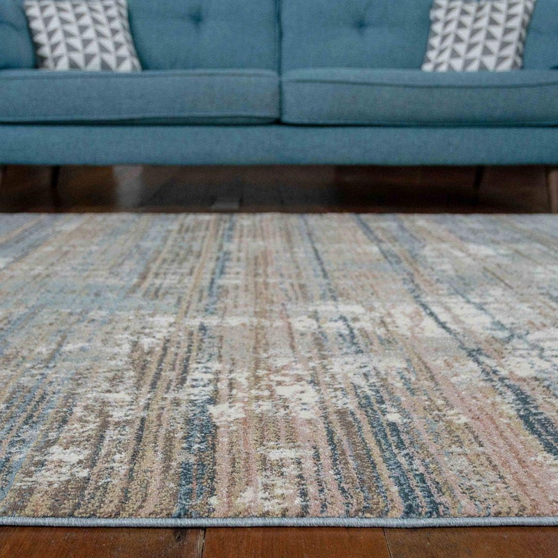 Modern Distressed Painterly Abstract Large Living Room Rug