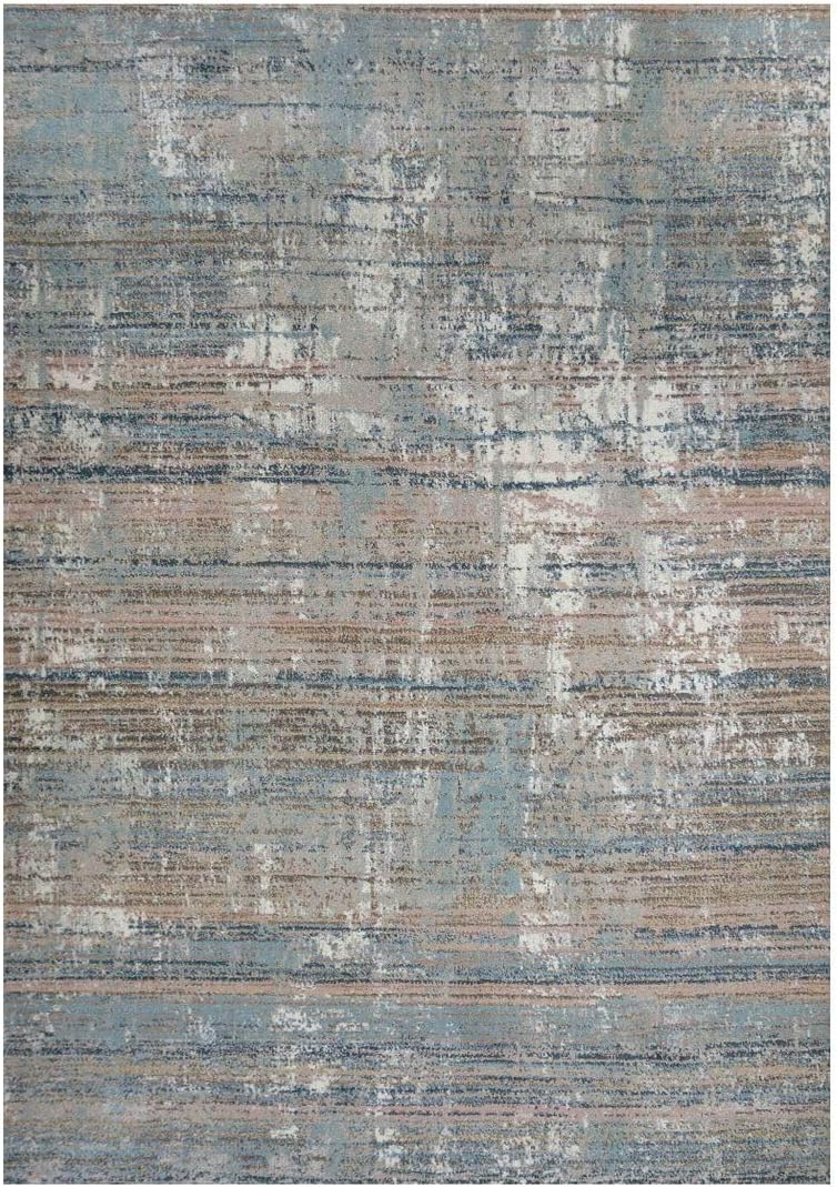 Modern Distressed Painterly Abstract Large Living Room Rug