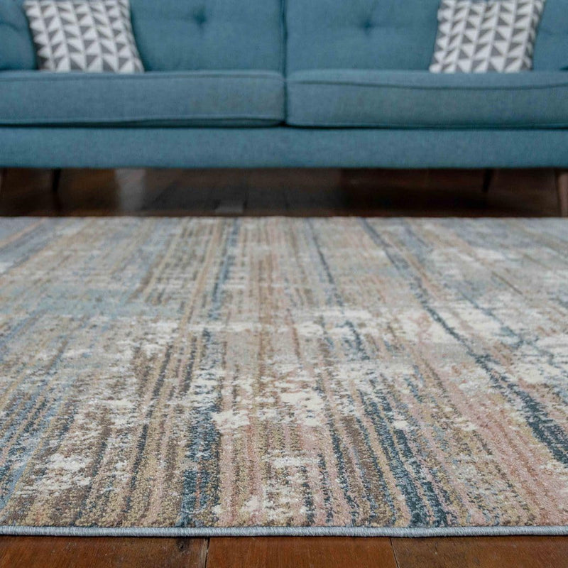 Modern Distressed Painterly Abstract Large Living Room Rug