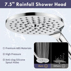 Modern Dual Shower Head with Handheld Spray 7.5