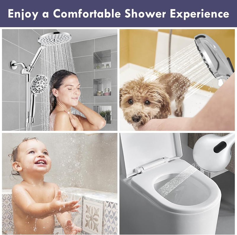 Modern Dual Shower Head with Handheld Spray 7.5