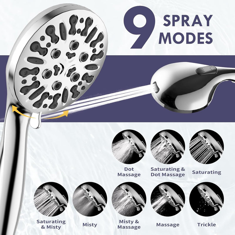 Modern Dual Shower Head with Handheld Spray 7.5