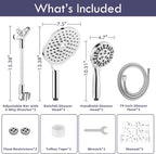 Modern Dual Shower Head with Handheld Spray 7.5