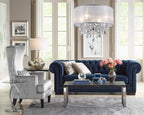 Modern Elegant Crystal Pendant Drum Chandelier 4 Light