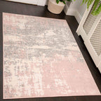 Modern Extra Large Blush Distressed Abstract Painterly Living