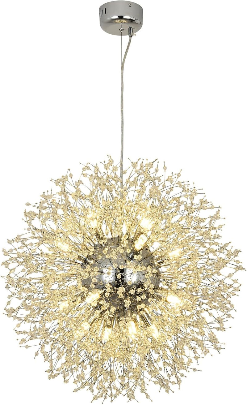 Modern Firework Chandeliers Dandelion Pendant Light Chrome 8