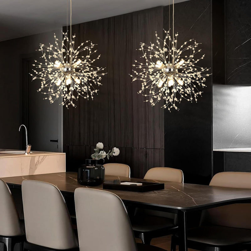 Modern Firework Chandeliers Dandelion Pendant Light Chrome 8