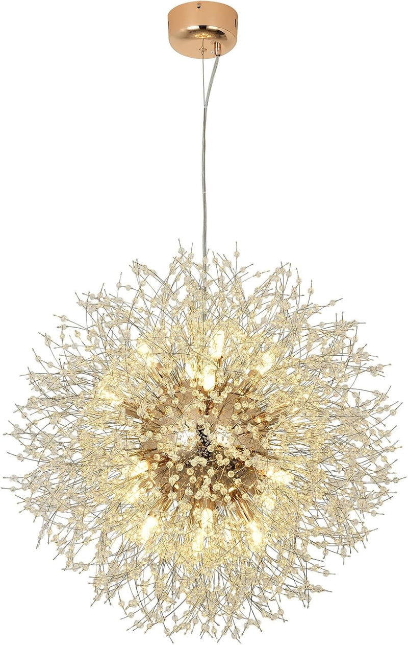 Modern Firework Chandeliers Dandelion Pendant Light Chrome 8
