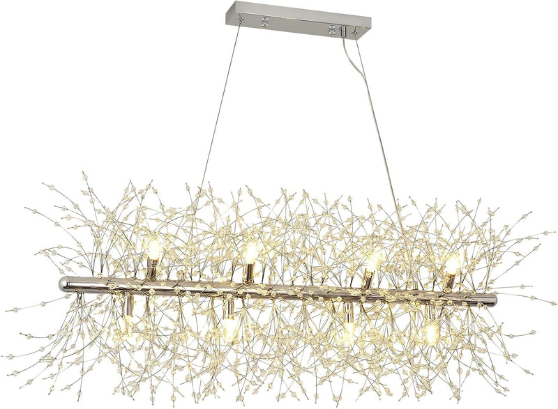 Modern Firework Chandeliers Dandelion Pendant Light Chrome 8