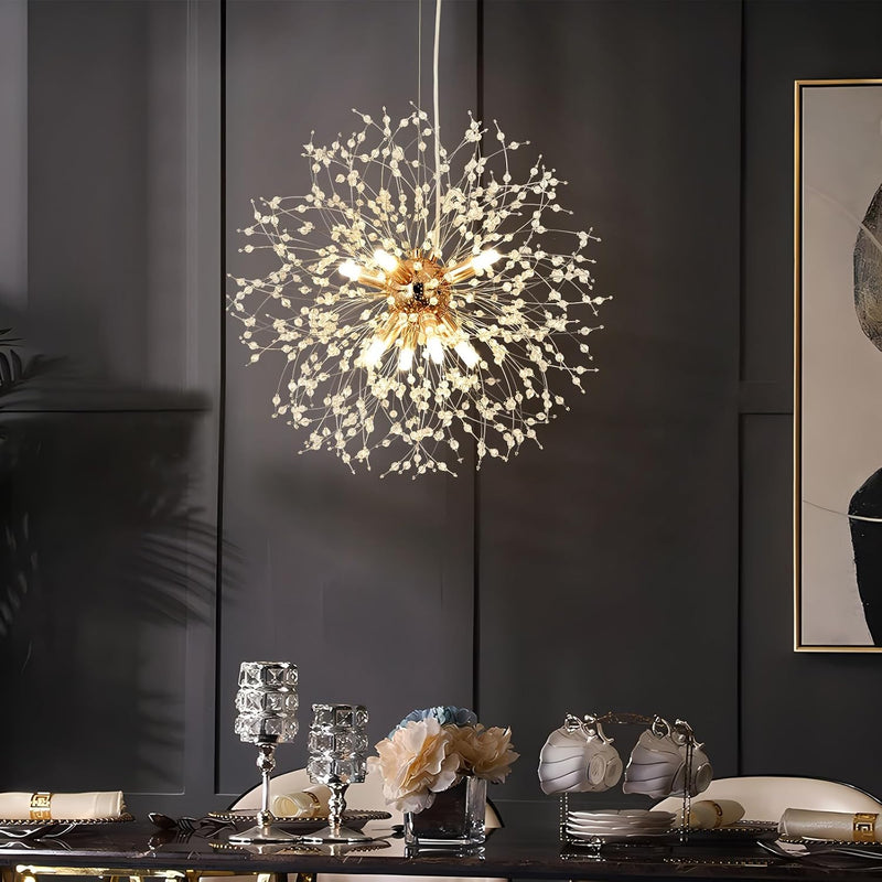 Modern Firework Chandeliers Dandelion Pendant Light Chrome 8