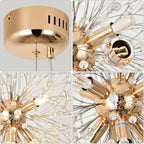 Modern Firework Chandeliers Dandelion Pendant Light Chrome 8