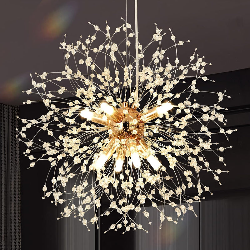 Modern Firework Chandeliers Dandelion Pendant Light Chrome 8