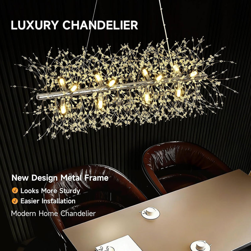 Modern Firework Chandeliers Dandelion Pendant Light Chrome 8