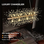 Modern Firework Chandeliers Dandelion Pendant Light Chrome 8