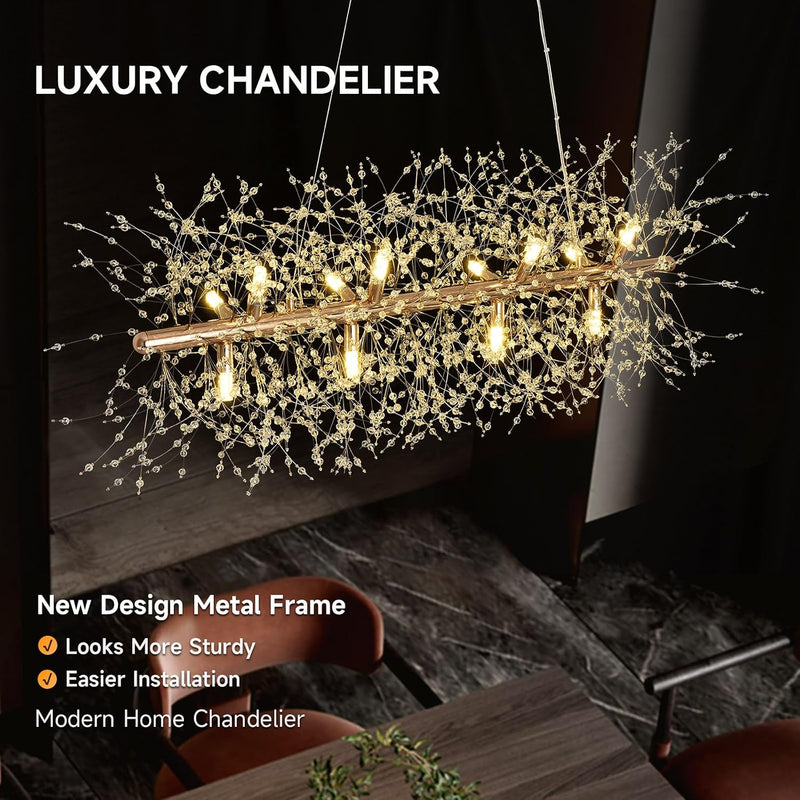 Modern Firework Chandeliers Dandelion Pendant Light Chrome 8