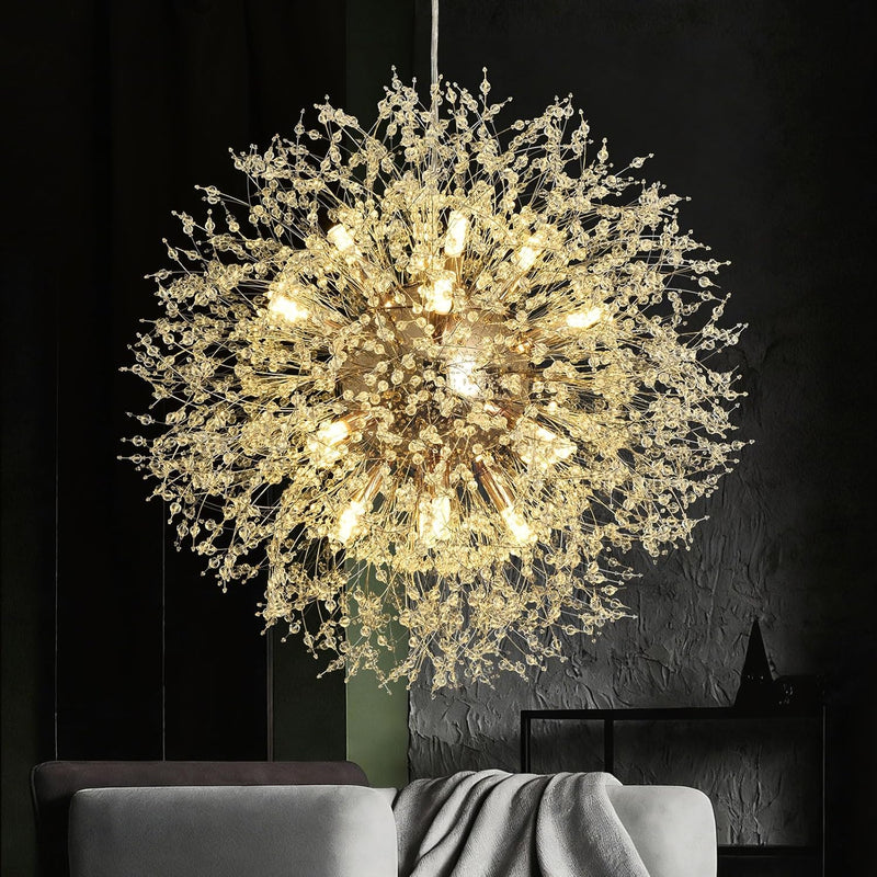 Modern Firework Chandeliers Dandelion Pendant Light Chrome 8