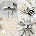 Modern Firework Chandeliers Dandelion Pendant Light Chrome 8