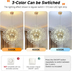 Modern Firework Chandeliers Dandelion Pendant Light Chrome 8