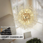 Modern Firework Chandeliers Dandelion Pendant Light Chrome 8