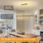 Modern Firework Chandeliers Dandelion Pendant Light Chrome 8