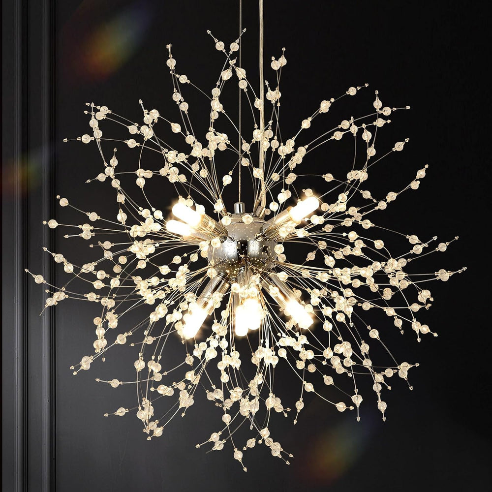 Modern Firework Chandeliers Dandelion Pendant Light Chrome 8